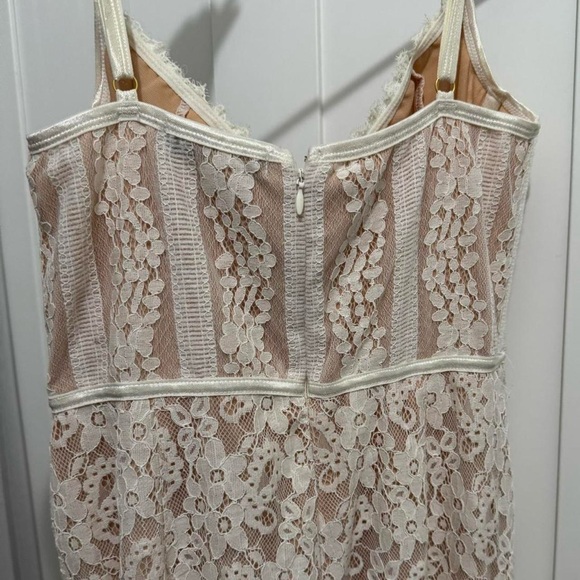 Elegant Off White Lace Dress - Picture 4 of 8